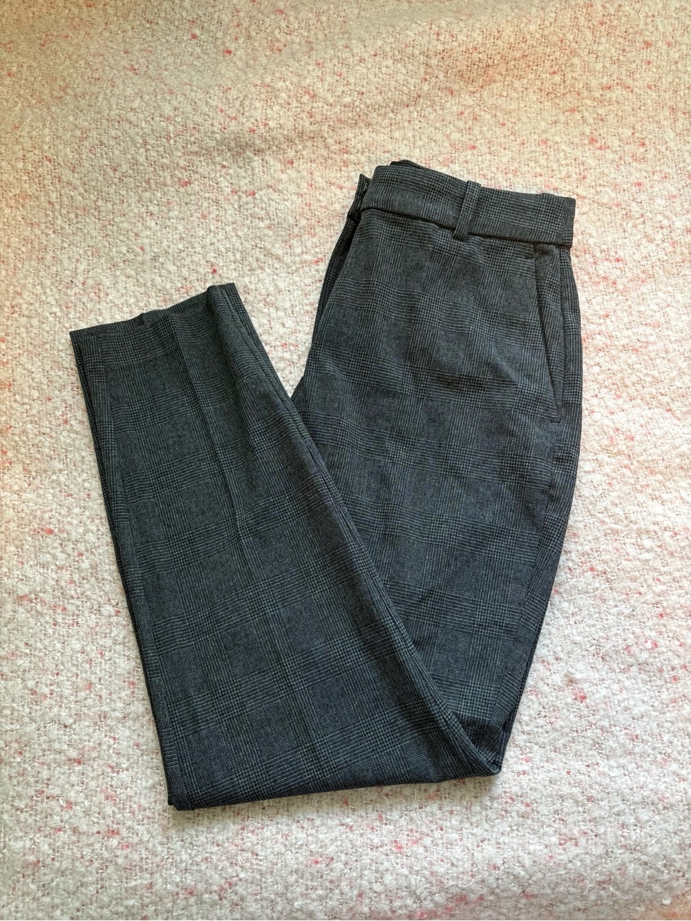 Gray Plaid Dress Pants